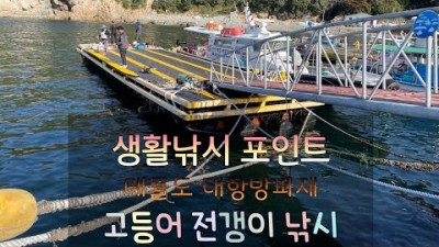 통영 매물도 고등어 전갱이 낚시, 대항방파제 전유동셔틀콕 채비 생활낚시 포인트